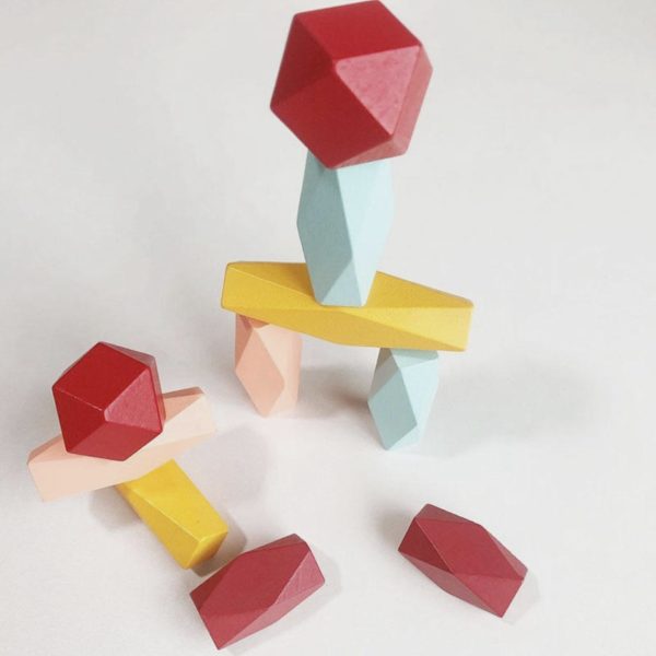 10PCS Wooden Balancing Stacking Stones Rocks