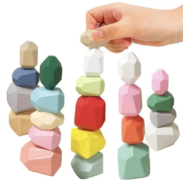 22PCS Wooden Balancing Stacking Stones Rocks