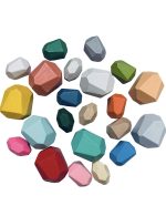 22PCS Wooden Balancing Stacking Stones Rocks - Image 2