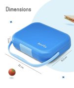 Bonfino ABS Bento Lunch Box-Blue With Handle - Image 3