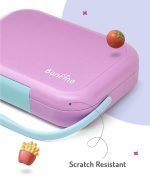 Bonfino ABS Bento Lunch Box-Pink With Handle - Image 7