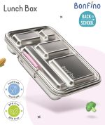 Bonfino Stainless Steel Bento Lunch Box-Pink