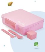 Bonfino Lunch Box with Cutlery and side dish container-Pink - Image 2