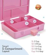 Bonfino Lunch Box with Cutlery and side dish container-Pink - Image 4