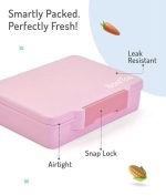 Bonfino Lunch Box with Cutlery and side dish container-Pink - Image 5