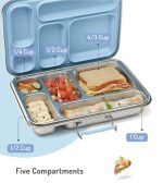 Bonfino Stainless Steel Bento Lunch Box-Blue - Image 5
