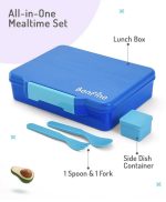 Bonfino Lunch Box with Cutlery and side dish container-Blue - Image 4