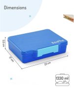 Bonfino Lunch Box with Cutlery and side dish container-Blue - Image 5