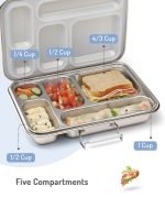 Bonfino Stainless Steel Bento Lunch Box-Gray - Image 5
