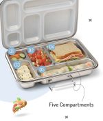 Bonfino Stainless Steel Bento Lunch Box-Gray - Image 7