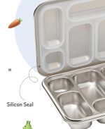 Bonfino Stainless Steel Bento Lunch Box-Gray - Image 8