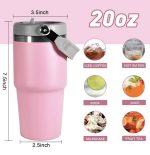 Beverage bottle (20oz) 600ml-Pink - Image 5
